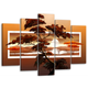 Модульная картина на холсте на стену для интерьера/спальни/офиса DK Дерево в Африканском закате 125х80 см - изображение 1