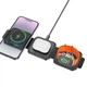 Магнітна бездротова зарядка 3 в 1 Hoco CQ4 для смартфона / AirPods / iWatch — Black (777200) - зображення 2