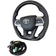 Руль для Toyota Land Cruiser 200(07-15), Prado 150(09-17). Рояльный лак. С комплектом для установки подогрева. Подушка из кожи. Логотип и кнопки – хром. - изображение 4