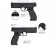 Пістолет пневматичний Borner 17 (Glock 17) Black - зображення 2