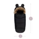 Зимний конверт в коляску MoMi Sleeping Bag Black теплый спальный мешок в коляску для новорожденного, санки, автокресло, универсальный детский конверт на зиму с капюшоном, конверт зимний в коляску, флисовый конверт в коляску - изображение 4