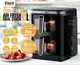 Двойная аэрофритюрница iHunt BRO Air Fryer Dual Stack 11 л, обдув 360° Hot Air, две независимые зоны, приготовление пищи горячим воздухом, антипригарное покрытие, нержавеющая сталь - изображение 3