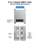 Док станция Хаб Blueendless MAC909 9 в 1 USB Type-C с поддержкой M2 SSD NVMe для Mac Mini M4 / M4 Pro 9 портов - изображение 8