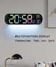 Часы Deepfox DS-5502 LED цифровые электронные настенные Будильник Дата Температура 35х10см разноцветный - изображение 3