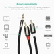 Аудіокабель UGREEN AV116 3.5mm Male to 2RCA Male Cable 5m Black (UGR-10591) - зображення 7