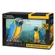3D пазл объемный Cubic Fun Исчезающие животные Попугай Ара 94 элемента DS1097h - изображение 2