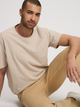 Футболка бавовняна довга чоловіча Cross Jeans 16122-053 2XL Бежева (8697319806281) - зображення 4