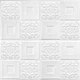 Самоклеящаяся декоративная 3D панель потолочная, стеновая белая фигурная 700х700х2 мм - изображение 2