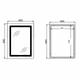 Зеркало Qtap Cardinal 600х800 LED подсветка Touch антизапотевания для ванной комнаты с димером (601309) - изображение 10