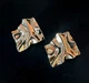 Серьги бижутерия Полотно металическое Fashion Jewelry золотистого цвета - изображение 1