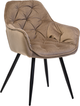 Стул для кухни и гостиной Vetro Mebel M-65 Капучино (M-65-cappuccino-velvet/ black) - изображение 1