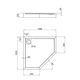 Душевой поддон Qtap Diamond 301112 100x100x12 см + сифон - изображение 2