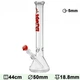 Бонг Boost Pro Beaker Black скляний Буст Про Бікер 44 см з кікером шипами та червоним логотипом - зображення 4