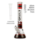 Бонг Grace Glass Striped Series Red Грейс Глас полосатый красно-черный 42 см кикер шипы для льда боросиликат - изображение 2