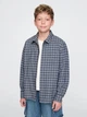 Детская фланелевая рубашка GAP на молнии 150 см 1159833203 (Синий XL) на рост 150 см - изображение 1