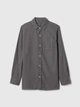 Детская фланелевая рубашка GAP 120 см 1159833857 (Серый S) на рост 120 см - изображение 4