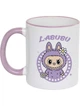 Чашка з пурпурним обідком та пурпурною ручкою (330 мл) LABUBU (purple) - изображение 1