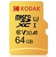 MicroSD Карта памяти Kodak UHS-L V30 A1 64Gb Class 10 - изображение 1