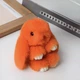 Брелок-игрушка Кролик из искусственного меха 15см оранжевый - изображение 1