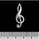 (st-006) Сережка-гвоздик Скрипковий ключ (срібло, 925 проба) (st-006) - изображение 1