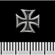 (st-013) Сережка-гвоздик Тамплієрський хрест (срібло, 925 проба) (st-013) - изображение 1