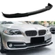 Юбка накладка переднего бампера BMW 5 series F10 F11 LCI 2013-2016 ABS пластик, цвет черный глянец для BMW 5 series F10 F11 2010-2016 (6736) - изображение 1