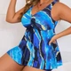 Танкини с шортами Fuba 25316154 Голубой 4XL (56) бедра 121-125 см полнота груди - 4D-5E-6F - изображение 3