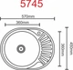 Кухонная мойка из нержавеющей стали Platinum ДЕКОР 5745 L (0,8/180 мм) - изображение 6