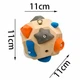 Мячик BauTech для тренировки силы пальцев Boulder Block с разными зацепами 11х11x11 см Разноцветный (1016-408-00) - изображение 9