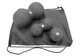 Массажный набор EasyFit 2005-1 3-в-1, EPP-пена, чёрный - 3 мяча для йоги, фитнеса, реабилитации - изображение 3