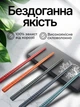 Палочки для суши еды набор палочек многоразовые японские китайские для роллов лапши рамена пельменей спагетти 5 пар стекловолокно стекловолоконные термостойкие нескользящие матовые эргономичные с закруглёнными кончиками посудомоечные разноцветные - изображение 4