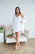 Комплект домашній жіночий халат і нічна сорочка Onora Collection S-M білий - зображення 1