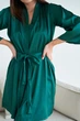 Комплект домашний женский халат и ночная рубашка Onora Collection L-XL изумруд - изображение 6