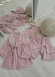 Комплект жіночий четвірка халат футболка шорти штани Evelyn Collection L-XL пудра - зображення 1