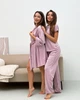 Комплект жіночий четвірка халат футболка шорти штани Evelyn Collection L-XL пудра - зображення 5