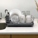 Сушарка для посуду з органайзером MBM HOME DR-02 GRAY сіра - зображення 2
