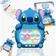 Электронная приставка консоль Quick Push Game приставка игры Pop It антистресс тик ток игрушка 999 уровней Стич Blue - изображение 1