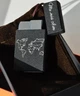 Зажигалка газовая подарочная с гравировкой для мужчины металлическая с турбопламенем черная в коробочке - зображення 5