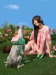 Комплект цветок 3в1 для собак Vetreska Flora шлейка-рюкзак, ошейник и поводок (XS) - изображение 3