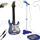 Gitara elektryczna KIK z mikrofonem i wzmacniaczem Niebieska KX4332_1 (5713428013969) - obraz 3