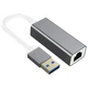 Сетевой адаптер переходник USB - RJ45 LAN Ethernet 100 Мбит/с Metal Grey (48905) - изображение 1