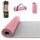 Коврик (мат) для йоги и фитнеса 4FIZJO TPE 1 см 4FJ0200 Pink/Grey - изображение 1