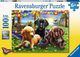 Puzzle Ravensburger Piknik szczeniąt 100 elementów 12886 (4005556128860) - obraz 1
