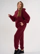 Спортивный костюм на флисе женский ISSA PLUS 14876A XL Бордовый (issa2007682667048) - изображение 3