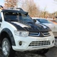 Накладка на капот для Mitsubishi L200 2006-2015, пластик V2 - изображение 6