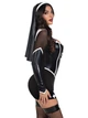 Костюм монашки для рольових ігор чорного кольору Leg Avenue Holy Hottie розмір XS - зображення 3