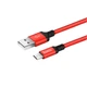 Кабель Hoco X14 Times speed Micro charging cable, ( L-1M ) Чорний Червоний - зображення 1
