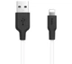 Кабель Hoco X21 Plus Silicone charging cable Lightning 2m Чорний Білий - изображение 1