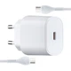 МЗП Hoco N22 Jetta PD25W charger set ( Type-C to Type-C ) ( EU ) Білий - изображение 1