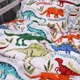 Простынь MirSon Евро 200x220 см 17-0868 Dino World Бязь (2200012066645) - изображение 2